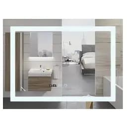 Дзеркало Mixxus WARM MR02-80x60-CASE з LED Touch, Anti-fog, димером, регулюванням яскравості, годинником (MI6671)