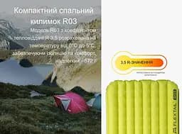Килимок туристичний самонадувний Flextail Tiny 7см - мініатюра 4