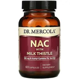 NAC із розторопшею Dr. Mercola 500 мг 60 капсул (MCL01739)