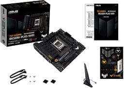 Материнcька плата TUF GAMING B650M-PLUS WIFI sAM5 B650 4xDDR5 M.2 HDMI DP Wi-Fi BT mATX Asus teh0019068 - мініатюра 3