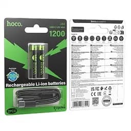 Акумулятори мініпальчик AAA 1200mAh 2 шт. з роз'ємом Type-C HOCO JA4 - мініатюра 5