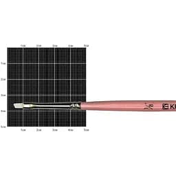 Пензель синтетика кутова Flamingo 1023A №1/8 коротка ручка Kolos