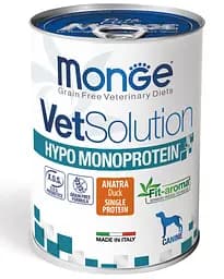 Сухий корм Monge VetSolution Wet Hypo canine дієтичний для собак з качкою 400 гр