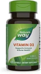 Вітамін D3 Nature's Way Vitamin D3 50 mcg, 120 капсул для підтримки кісток та імунної системи