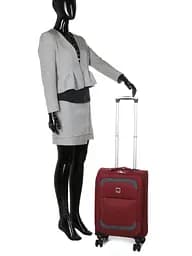 Валіза Малий (S) тканинний Ручна поклажа Airtex Worldline Tirana 608 на 4 колесах 55x35x20см 30л Бордовий - мініатюра 10