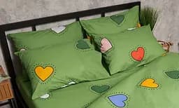 Набір наволочок Moon&Star Бязь Gold Люкс Rainbow Hearts 70х70 см 2 шт - мініатюра 3