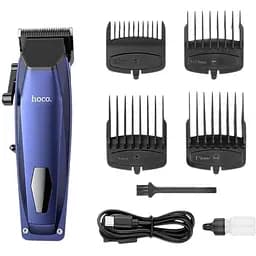 Машинка для стрижки Hoco HP21 чоловіча акумуляторна машинка для стрижки синій