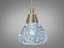 LED підвіс Diasha J2580-1S G золото скло з бульбашками 4 Вт - мініатюра 3