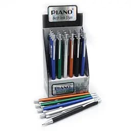 Ручка металлическая масляная Piano, 0.7 мм, синяя, Soft Ink Pen, 24 шт.
