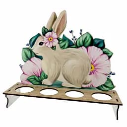 Великодня підставка бежево-рожева на 4 яйця