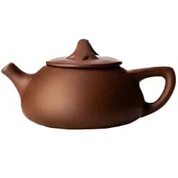 Иссинский чайник Трехрогий из печи, 190 мл - Коричневий - мініатюра 6