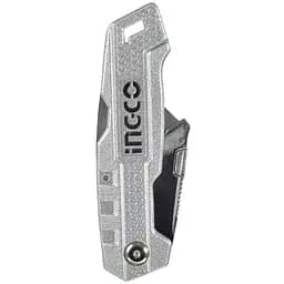 Ніж складаний алюмінієвий Ingco 5 лез трапеція SK5 (HUK6138)