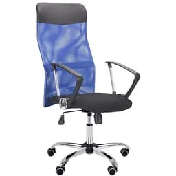 Кресло Ultra Хром сиденье А-1/спинка Сетка синяя, вставка Скаден черный