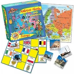 Настольная игра Вокруг света. Лото географическое. Европа  MKB0144