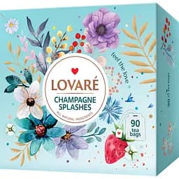 Уцінка. Чай чорний та зелений Lovare Champagne Splashes 180 г (90 шт. х 2 г)