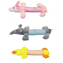 Игрушка для собак Tatrapet Expert плюшевые животные: утка, поросенок и слоник 25 см 