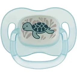 Пустышка силиконовая круглая Canpol babies Love&Sea 0-6 месяцев голубая (34/900_blu)