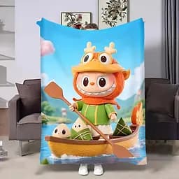 Плед 3D Лабубу №15 160×200 см м’який плюшевий подарунковий для дітей і дорослих