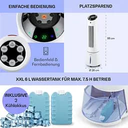 Повітроохолоджувач Klarstein Skyscraper Ice 4-in-1 (10028303)  - мініатюра 6