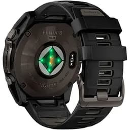 Смарт-годинник Garmin Fenix 8 Solar Sapphire 51mm Carbon Gray DLC Titanium with Black/Pebble Gray Silicone Band (010-02907-10/11/70) [115055] - мініатюра 6