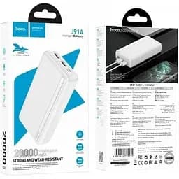 Портативний акумулятор Hoco power bank J91A 20000mAh зовнішня біла 6931474769630 - мініатюра 2