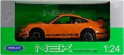 Металлическая инерционная автомодель Welly Porsche 911 (997) GT3 RS 1:24, открывающиеся двери