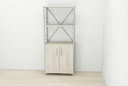 Етажерка 3/60 Ferrum-decor Серії Конект із тумбою 144x60x28 Сірий ДСП Сонома (FRD-104459) - мініатюра 2