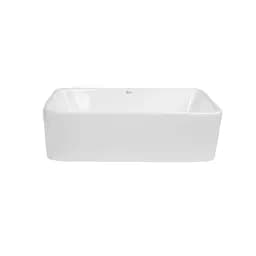 Умивальник Qtap Tern накладний прямокутний 475x370x140 мм White + донний клапан PU02, Білий - мініатюра 3