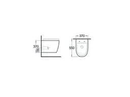 Унітаз підвісний Newarc Modern IdeRimless 3823B NEW чорний з кришкою Soft Close, Чорний - мініатюра 9