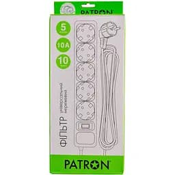 Мережевий фільтр 10 m3*1mm2 (SP-10510) 5 розеток BLACK (EXT-PN-SP-10510) - мініатюра 2