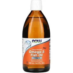 Жирні кислоти NOW Omega-3 Fish Oil, 500 мл лимон - Лимон
