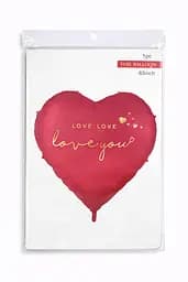 Фольгована кулька Foil Balloon "LOVE.LOVE LOVE YOU" 160 см (63") 1 шт наповнення повітрям або гелієм для тематичних вечірок - мініатюра 2