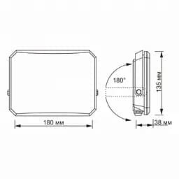LED прожектор VIDEX F3 50W 5000K 220V Black (VLE-F3-0505) - мініатюра 6