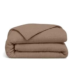 Комплект постільної білизни Cosas Brown CS1 Євро муслін коричневий (Muslin_019Brown_El180x30-019Brown_200) - мініатюра 5