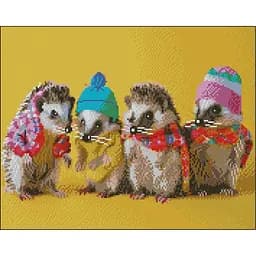 Алмазная мозаика Ежики Strateg ZAV4050-43 без подрамника 40х50 см