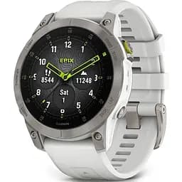 Смарт-часы Garmin Epix (Gen 2) Sapphire Edition 47mm White Titanium with Carrera White Band (010-02582-20/21) [84485]