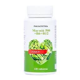 Витамины и минералы Palianytsia Магний 500 + B6 + B12, 120 капсул