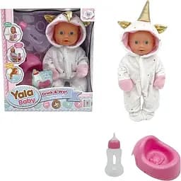 Пупс інтерактивний, YL2425B-B, 25 см, з аксесуарами, п’є з пляшки, ходить на горщик