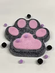 Іграшка-антистрес A-Toys Лапка котика дуже велика 15 см чорна з рожевим