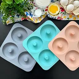 Форма квадратна силіконова для випічки пончиків та печива на 4 комірки 23.5х23.5х2 см, A-plus Сірий 86249 - мініатюра 9