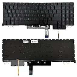 Клавіатура Asus ZenBook Pro 14 UX450FD UX480F чорна без рамки Прямий Enter підсвітка PWR UKR Original PRC (0KN1-5T1UA13)