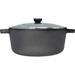 Кастрюля чугунная Brizoll со стеклянной крышкой 6 л (P-6L-6)