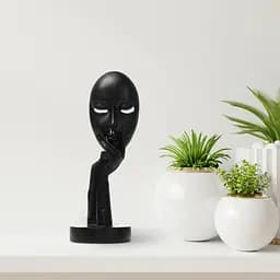 Статуетка декоративна МВМ My Home Маска чорна (DH-ST-03 BLACK) - мініатюра 4
