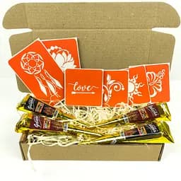 Набор хны с трафаретами для био-тату №1 Fresh Tattoo henna-set-01