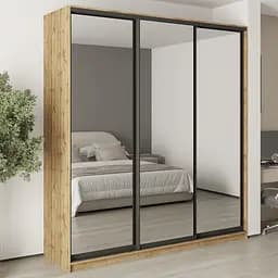 Шкаф-купе трехдверный MebelStar Комбо BG 3 Зеркала 220x45x240 см Дуб тахо (MBS-9932)