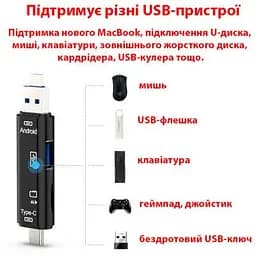 Зчитувач флеш-карт Dynamode 3-in-1 (D-188) - мініатюра 6