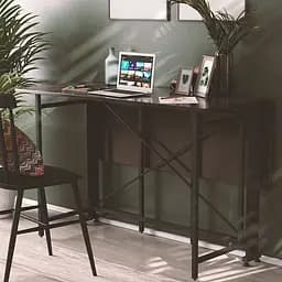 Стол-книга трансформер Орион 3 Ferrum-decor 750x1150x880 Черный металл ДСП Венге Магия 16 мм (FRD-105631)