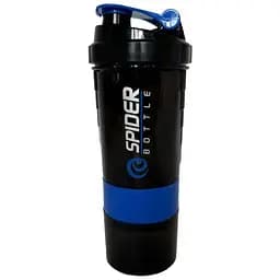 Шейкер спортивний EasyFit Spider 0,5л Чорно-синій (EF-7200-BE)