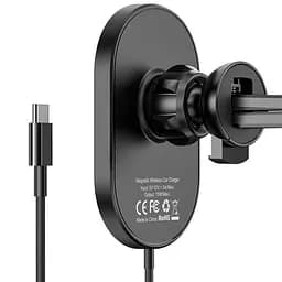 Холдер Hoco CA90 Black (Wireless Charger) - мініатюра 2