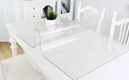 М'яке скло силіконова скатертина на стіл Soft Glass Захист для меблів (1.2х1.4 м) товщина - 1.5 мм Прозоре - мініатюра 2